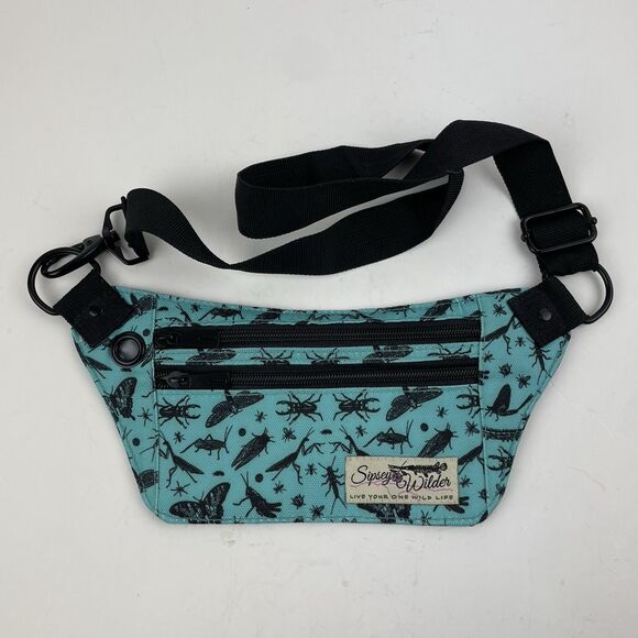 Sipsey Wilder Blue Bugs Not Drugs Pocket Belt Fanny Waist Sling Bag No Extender - Picture 8 of 8